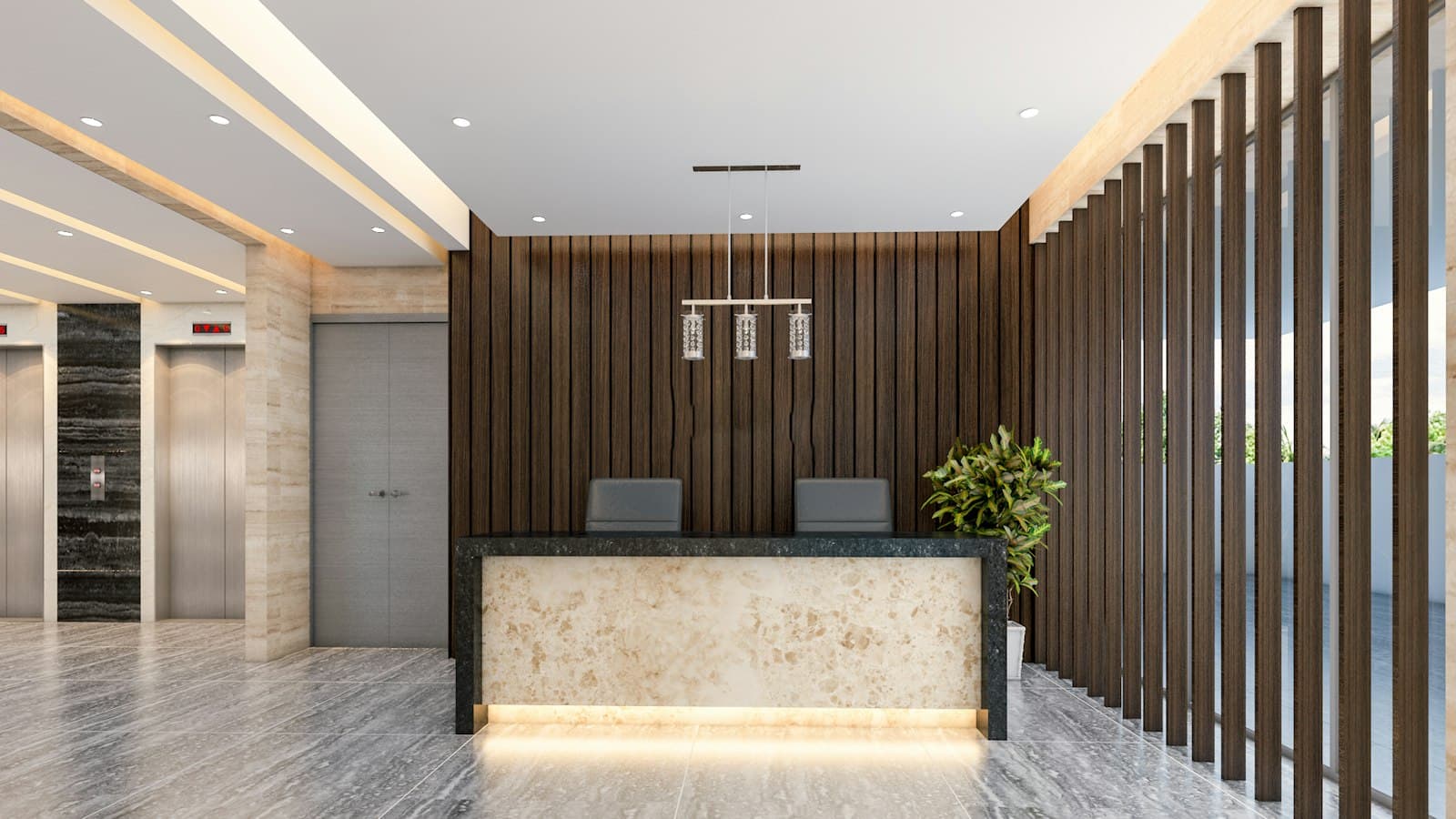 Recepción corporativa moderna de Grupo G2H